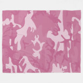 Camo Pink Fleece Deken (Voorkant (Horizontaal))