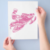 Camo Pink op zwarte pagina Flyer (Hand)
