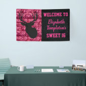 Camo Pink Sweet Sixteen Deer Hunting Banner (Beurs)