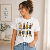 Camo Potlood Gespleten Bliksemschicht Smiley Leraa T-shirt