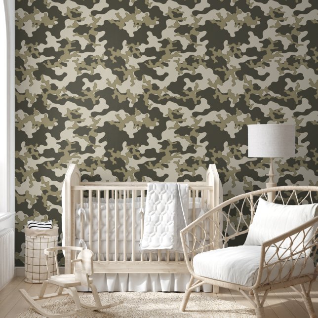 Camo Print Behang (Kinderen)