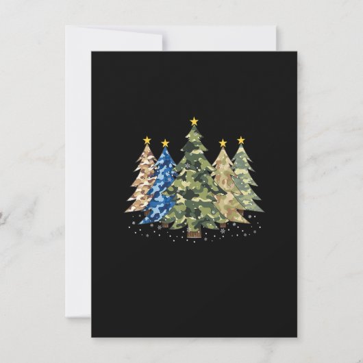 Camo Print Christmas Trees with Camouflage Print X Kaart (Voorkant)
