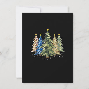 Camo Print Christmas Trees with Camouflage Print X Kaart