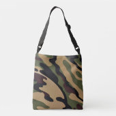 Camo Print Cross-Body Canvas tas (Achterkant)