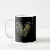 Camo Print Heart Valentines Day Koffiemok (Links)