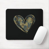 Camo Print Heart Valentines Day  Muismat (Met muis)