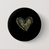 Camo Print Heart Valentines Day  Ronde Button 5,7 Cm (Voorkant)