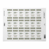 Camo Print Helicopter Army Boys Birthday Party Etiket (Full Sheet)