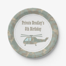 Camo Print Helicopter Army Boys Birthday Party