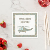 Camo Print Helicopter Army Boys Birthday Party Servet (Insitu)