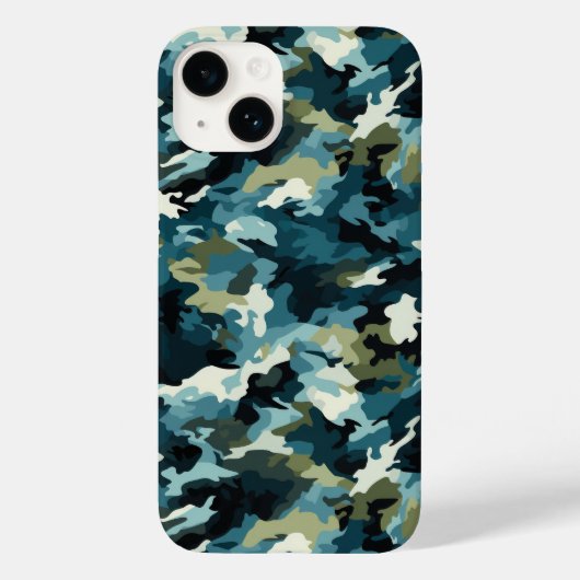Camo Print iPhone 14 Hoesje (Achterkant)
