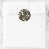 Camo Print Ronde Sticker (Tas)