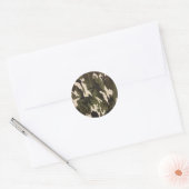 Camo Print Ronde Sticker (Envelop)