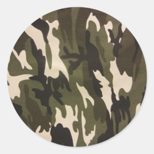 Camo Print Ronde Sticker