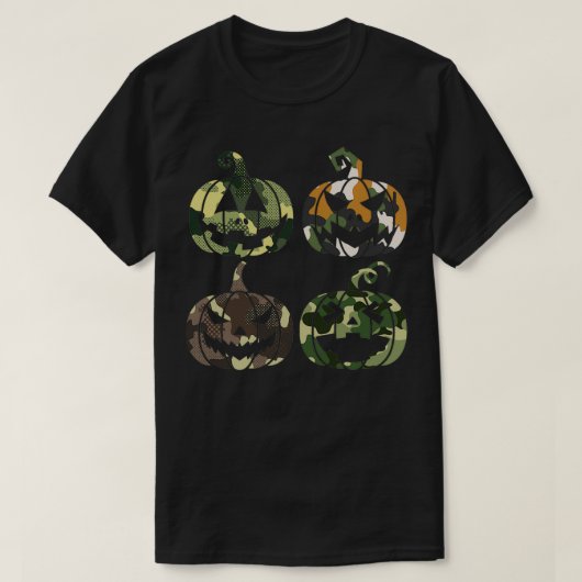 Camo Pumpkin Militaire Tactische Wieg Easy Hallowe T-shirt (Design voorkant)