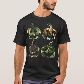 Camo Pumpkin Militaire Tactische Wieg Easy Hallowe T-shirt