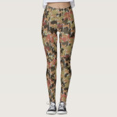 Camo Red en White Basenji Dog Design Leggings (Voorkant)