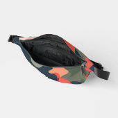 Camo Retro Militair Modern Monogram Heuptasje (Open)