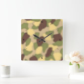 Camo Ripple Vierkante Klok (Huis)