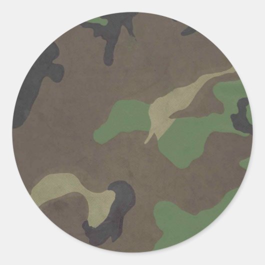 Camo Ronde Sticker (Voorkant)