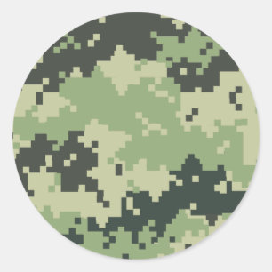 Camo Ronde Sticker