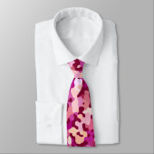 Camo rood abstract patroon stropdas (Gebonden)