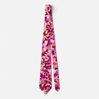 Camo rood abstract patroon stropdas