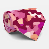 Camo rood abstract patroon stropdas (Opgerold)