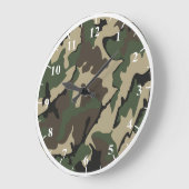 Camo Round Large Wall-lock Grote Klok (Hoek)