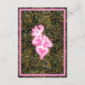 Camo Roze aangepaste bruiloft-richting jagen Informatiekaartje (Achterkant)