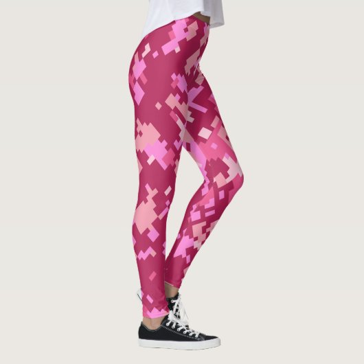 Camo | Roze Camouflage Pixel Leggings (Rechts)