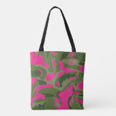 Camo roze canvas tas (Achterkant)
