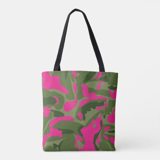 Camo roze canvas tas (Achterkant)