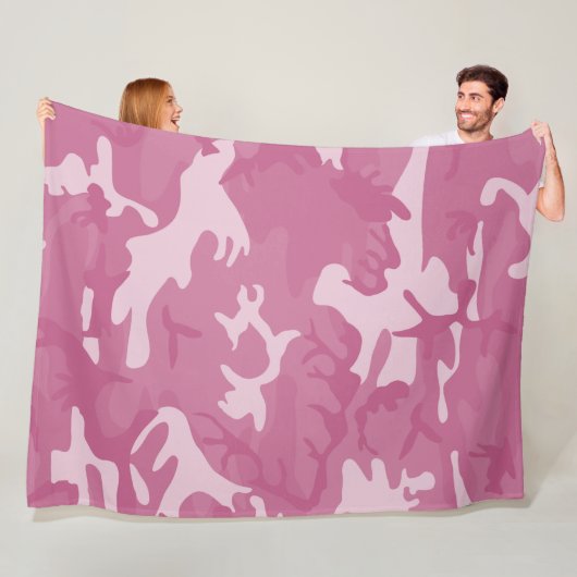 Camo Roze Fleece Deken (In situ)