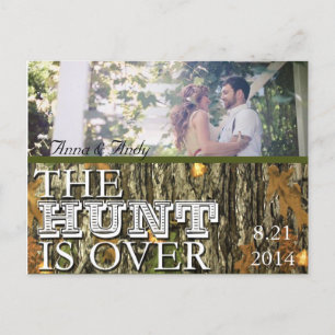 Camo Rustic verlaat Save the Date Wedding Briefkaa Aankondigingskaart