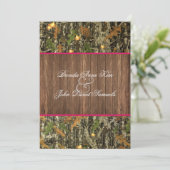 Camo Rustic Wedding Uitnodiging (Staand voorkant)