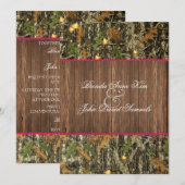 Camo Rustic Wedding Uitnodiging (Voorkant / Achterkant)