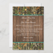 Camo Rustic Wedding Uitnodiging (Achterkant)