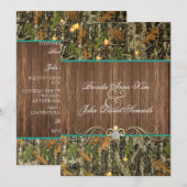 Camo Rustic Wedding Uitnodiging (Voorkant / Achterkant)