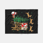 Camo Santa Christmas Deer Hunting Camouflage Hunte Fleece Deken (Voorkant (Horizontaal))