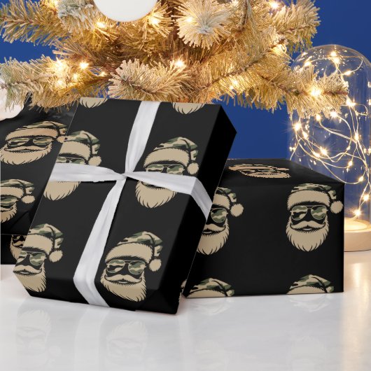 Camo Santa Claus Zonnebril Xmas Camouflage Cadeaupapier (Feestdagen)