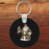 Camo Santa Mallard Duck Hunting Christmas Hunter G Sleutelhanger (Voorkant)