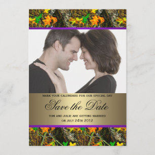 Camo Save the Date Photo Kaart
