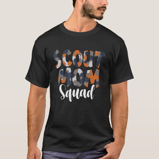 Camo Scout mam Squad terug naar schoolleraar en ch T-shirt (Voorkant)