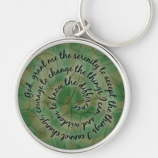 Camo Serenity Prayer Sleutelhanger (Voorkant)