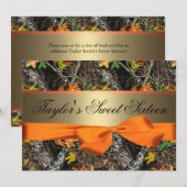 Camo & Sinaasappel Sweet Sixteen Uitnodiging (Voorkant / Achterkant)