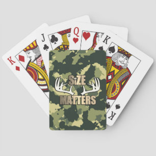 Camo Size komt overeen met Big Buck Rack Pokerkaarten