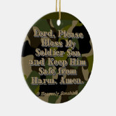 Camo Soldier Son Prayer Keramisch Ornament (Rechts)