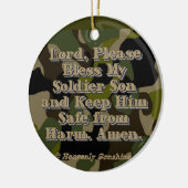 Camo Soldier Son Prayer Keramisch Ornament (Links)
