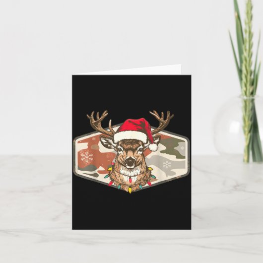 Camo Southern Local Boy Christmas Deer Hunting Xma Kaart (Voorkant)
